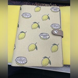 Coach Leather Spiral Notebook